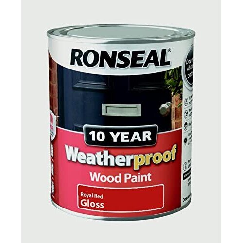 Ronseal 10 Year Weatherproof Paint Gloss Royal Red 750ml
